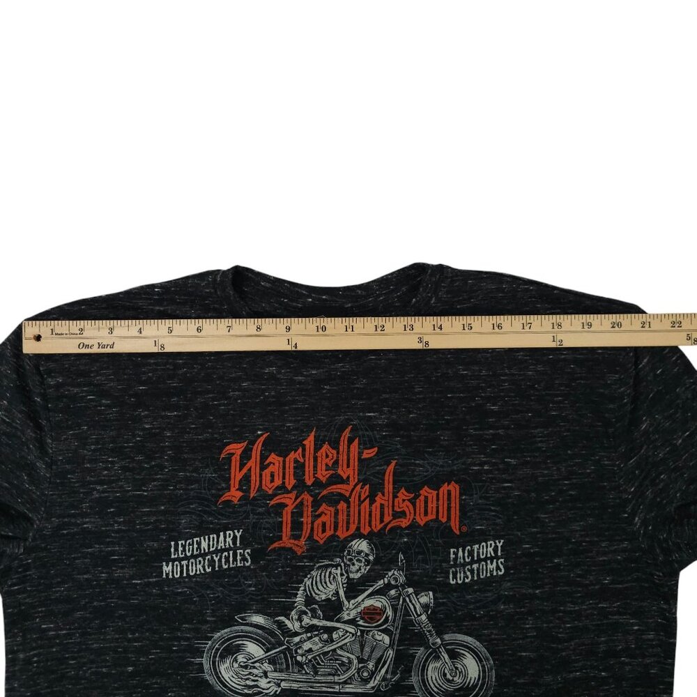Harley Davidson T Shirt Mens XL Double Sided 2019 Skeleton Biker Bowling Green - Picture 4 of 16